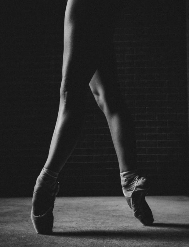 Ballerina op spitzen